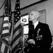 Spanish War Veteran Judge J. Gordan Rankin at the dedication of the Veteran